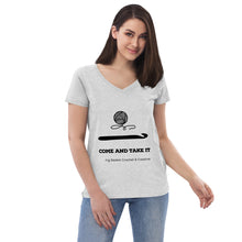 Load image into Gallery viewer, Women’s recycled v-neck t-shirt
