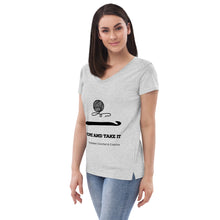 Load image into Gallery viewer, Women’s recycled v-neck t-shirt
