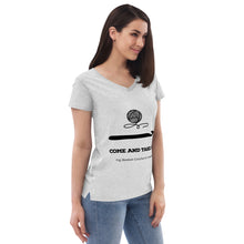 Load image into Gallery viewer, Women’s recycled v-neck t-shirt