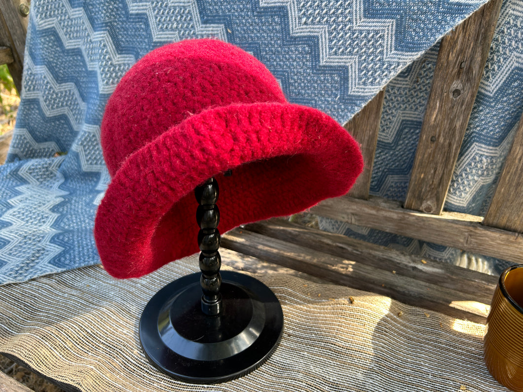 Wool Felted Cloche Hat