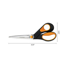 Load image into Gallery viewer, Fiskars 175800-1002 Razor-edge Softgrip Scissors, 8 Inch, Black
