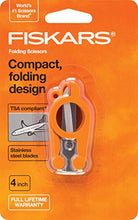 Load image into Gallery viewer, Fiskars 01-005434 Travel Folding Scissors, 4 Inch, Orange
