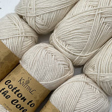 Load image into Gallery viewer, Cotton to The Core Knit &amp; Crochet Yarn, Soft for Babies, (Free Patterns), 6 skeins, 852 yards/300 Grams, Light Worsted Gauge 3, Machine Wash (Pearl White)
