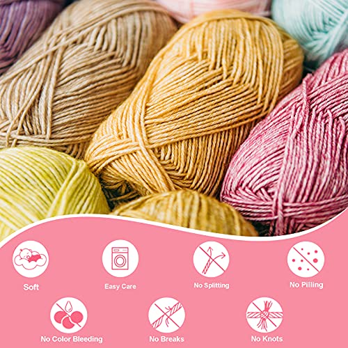 Cotton to The Core Knit & Crochet Yarn, Soft for Babies, (Free