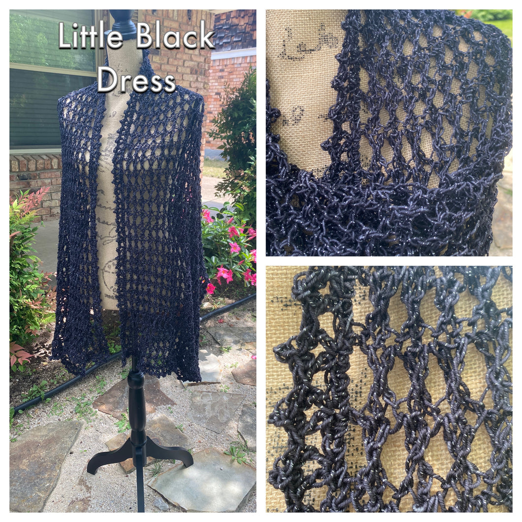 Primrose Lace Summer Shawl, Merino Wool Collection, Little Black Dress